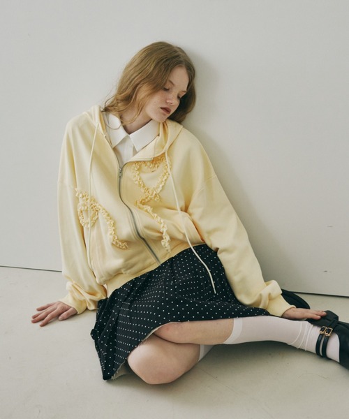 heart frill hoodie／ハートフリルフーディ（パーカー）｜idem