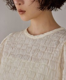 EMMEL REFINES | ＜EMMEL REFINES＞EM フクレジャカード クルーネック ブラウス(シャツ/ブラウス)