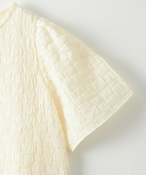 EMMEL REFINES（エメルリファインズ）の「＜EMMEL REFINES＞EM フクレジャカード クルーネック ブラウス（シャツ/ブラウス・レディース・オフホワイト/ブラック・FREE）」の10枚目の写真