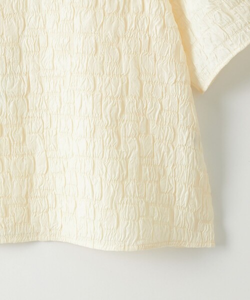 EMMEL REFINES（エメルリファインズ）の「＜EMMEL REFINES＞EM フクレジャカード クルーネック ブラウス（シャツ/ブラウス・レディース・オフホワイト/ブラック・FREE）」の11枚目の写真