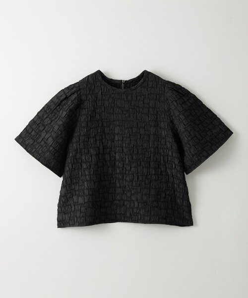 EMMEL REFINES（エメルリファインズ）の「＜EMMEL REFINES＞EM フクレジャカード クルーネック ブラウス（シャツ/ブラウス・レディース・オフホワイト/ブラック・FREE）」の14枚目の写真