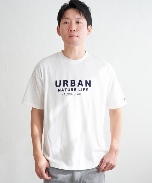 ikka（イッカ）の「【親子コーデ】URBAN NATURE LIFE アーバンネイチャーライフ フロッキープリントTシャツ（Tシャツ/カットソー・メンズ・ホワイト/ブラック/ネイビー/ベージュ・M/L/XL/S）」の17枚目の写真