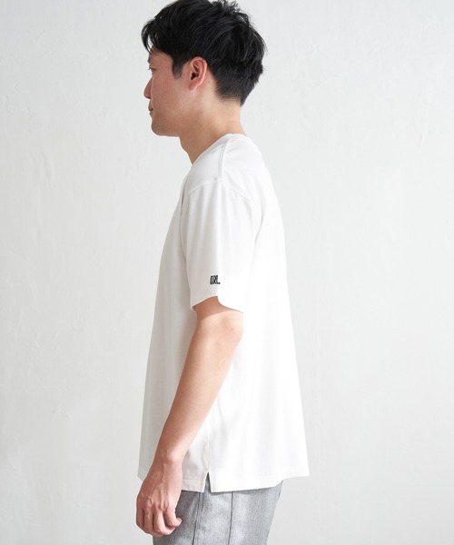ikka（イッカ）の「【親子コーデ】URBAN NATURE LIFE アーバンネイチャーライフ フロッキープリントTシャツ（Tシャツ/カットソー・メンズ・ホワイト/ブラック/ネイビー/ベージュ・M/L/XL/S）」の18枚目の写真