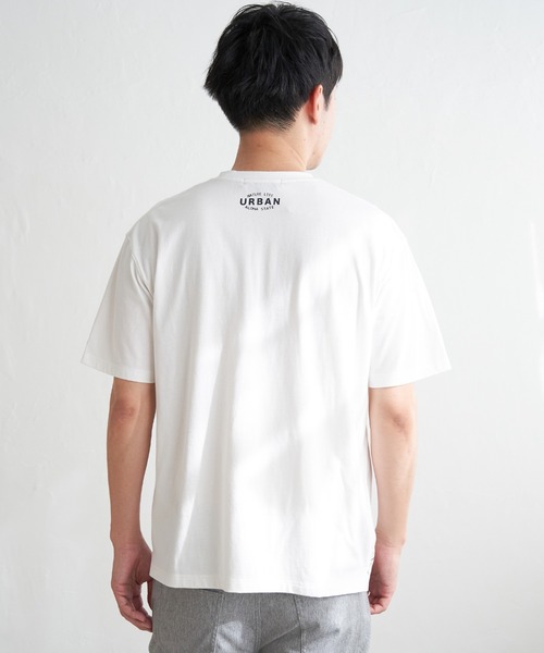 ikka（イッカ）の「【親子コーデ】URBAN NATURE LIFE アーバンネイチャーライフ フロッキープリントTシャツ（Tシャツ/カットソー・メンズ・ホワイト/ブラック/ネイビー/ベージュ・M/L/XL/S）」の19枚目の写真