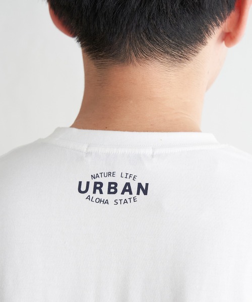 ikka（イッカ）の「【親子コーデ】URBAN NATURE LIFE アーバンネイチャーライフ フロッキープリントTシャツ（Tシャツ/カットソー・メンズ・ホワイト/ブラック/ネイビー/ベージュ・M/L/XL/S）」の21枚目の写真