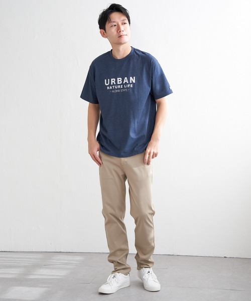 ikka（イッカ）の「【親子コーデ】URBAN NATURE LIFE アーバンネイチャーライフ フロッキープリントTシャツ（Tシャツ/カットソー・メンズ・ホワイト/ブラック/ネイビー/ベージュ・M/L/XL/S）」の10枚目の写真