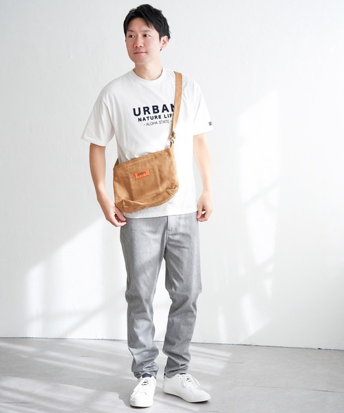 ikka（イッカ）の「【親子コーデ】URBAN NATURE LIFE アーバンネイチャーライフ フロッキープリントTシャツ（Tシャツ/カットソー・メンズ・ホワイト/ブラック/ネイビー/ベージュ・M/L/XL/S）」の11枚目の写真