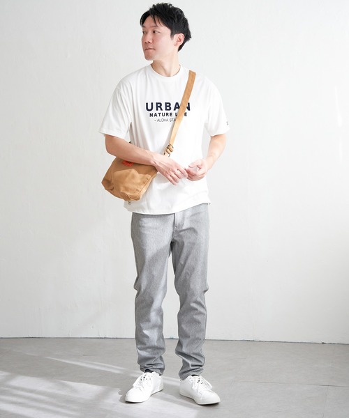 ikka（イッカ）の「【親子コーデ】URBAN NATURE LIFE アーバンネイチャーライフ フロッキープリントTシャツ（Tシャツ/カットソー・メンズ・ホワイト/ブラック/ネイビー/ベージュ・M/L/XL/S）」の12枚目の写真