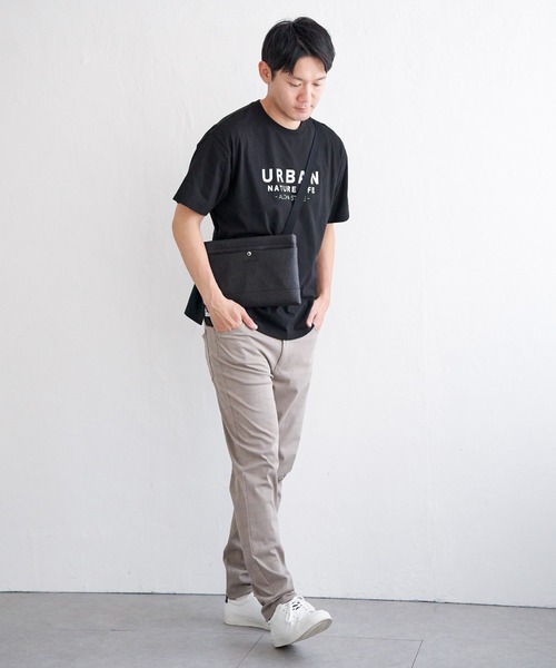 ikka（イッカ）の「【親子コーデ】URBAN NATURE LIFE アーバンネイチャーライフ フロッキープリントTシャツ（Tシャツ/カットソー・メンズ・ホワイト/ブラック/ネイビー/ベージュ・M/L/XL/S）」の16枚目の写真