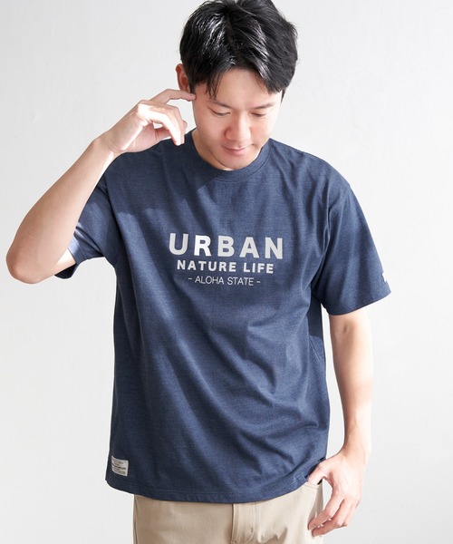ikka（イッカ）の「【親子コーデ】URBAN NATURE LIFE アーバンネイチャーライフ フロッキープリントTシャツ（Tシャツ/カットソー・メンズ・ホワイト/ブラック/ネイビー/ベージュ・M/L/XL/S）」の5枚目の写真