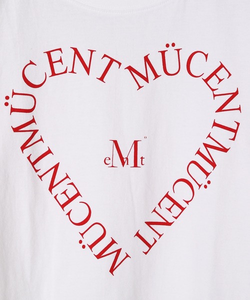 MUCENT（ムセント）の「MUCENT／ＷハートレタリングT（Tシャツ/カットソー・レディース・ライトブルー/ピンク/ホワイト・SMALL）」の21枚目の写真