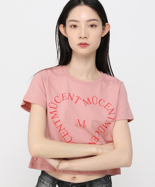 MUCENT（ムセント）の「MUCENT／ＷハートレタリングT（Tシャツ/カットソー・レディース・ライトブルー/ピンク/ホワイト・SMALL）」の15枚目の写真