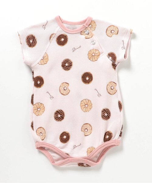 apres les cours(アプレレクール)の「おやつ柄ボディースーツ(ロンパース・キッズ・アイボリー/ピンク・80/70)」の14枚目の写真