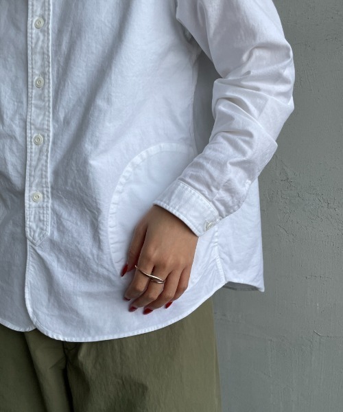 DANTON（ダントン）の「[DANTON/ダントン] バンドカラー オックスフォードシャツ(無地)（シャツ/ブラウス・レディース・ホワイト/ライトベージュ/ブルー・34/36/38）」の21枚目の写真