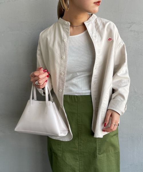 DANTON（ダントン）の「[DANTON/ダントン] バンドカラー オックスフォードシャツ(無地)（シャツ/ブラウス・レディース・ホワイト/ライトベージュ/ブルー・34/36/38）」の22枚目の写真