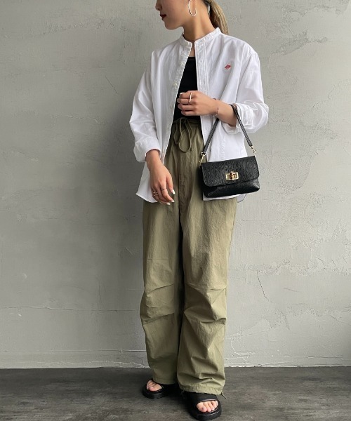 DANTON（ダントン）の「[DANTON/ダントン] バンドカラー オックスフォードシャツ(無地)（シャツ/ブラウス・レディース・ホワイト/ライトベージュ/ブルー・34/36/38）」の4枚目の写真