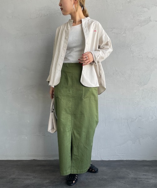 DANTON（ダントン）の「[DANTON/ダントン] バンドカラー オックスフォードシャツ(無地)（シャツ/ブラウス・レディース・ホワイト/ライトベージュ/ブルー・34/36/38）」の5枚目の写真