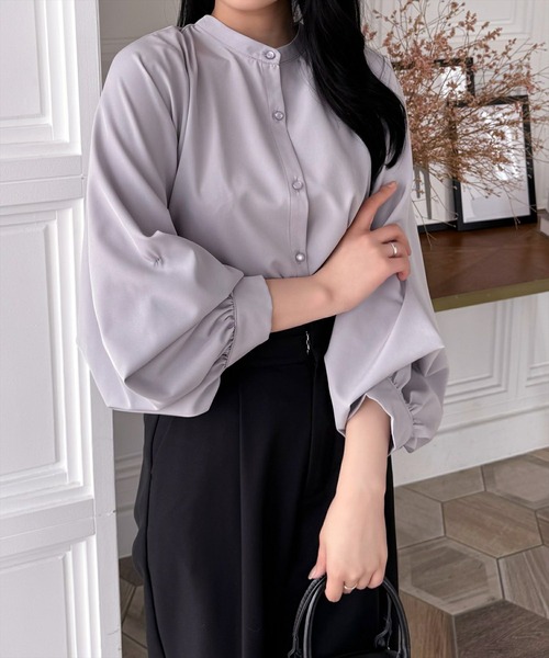 clear（クリア）の「柄アソートマルチスリーブ長袖ブラウス[オフィスカジュアル 大人綺麗目]≪SS新作≫（シャツ/ブラウス・レディース・オフホワイト/ブラック系その他/グレー/ホワイト系その他/ブルー系その他・F）」の10枚目の写真