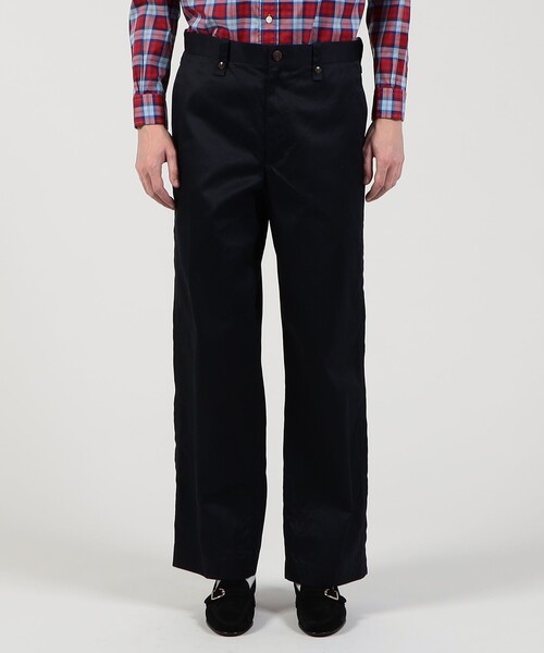 TOMORROWLAND （トゥモローランド）の「スーピマコットン チノクロス バレルパンツ（その他パンツ・メンズ・ネイビー/ベージュ・M/S/XS）」の4枚目の写真