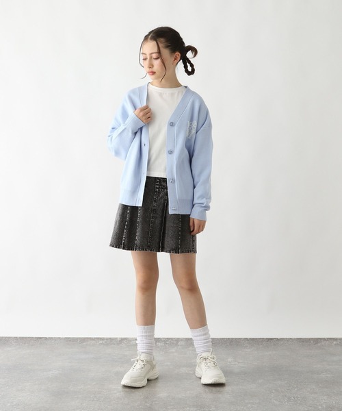 GLOBAL WORK（グローバルワーク）の「洗えるアソートニットカーデ/323375（カーディガン/ボレロ・キッズ・ブラック/サックスブルー/アイボリー・130cm/140cm/150cm/160cm）」の17枚目の写真