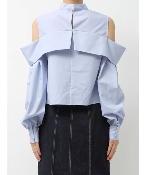 MERCURYDUO（マーキュリーデュオ）の「オフショルダーオープンショルダーボリュームスリーブブラウス（シャツ/ブラウス・レディース・ライトブルー/オフホワイト/ミント/イエロー・FREE）」の14枚目の写真