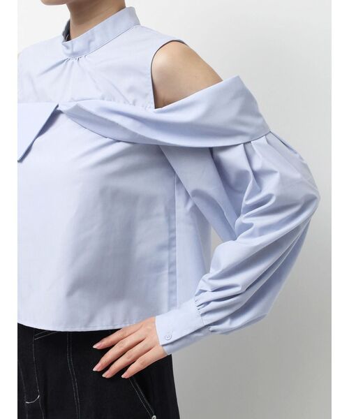 MERCURYDUO（マーキュリーデュオ）の「オフショルダーオープンショルダーボリュームスリーブブラウス（シャツ/ブラウス・レディース・ライトブルー/オフホワイト/ミント/イエロー・FREE）」の16枚目の写真