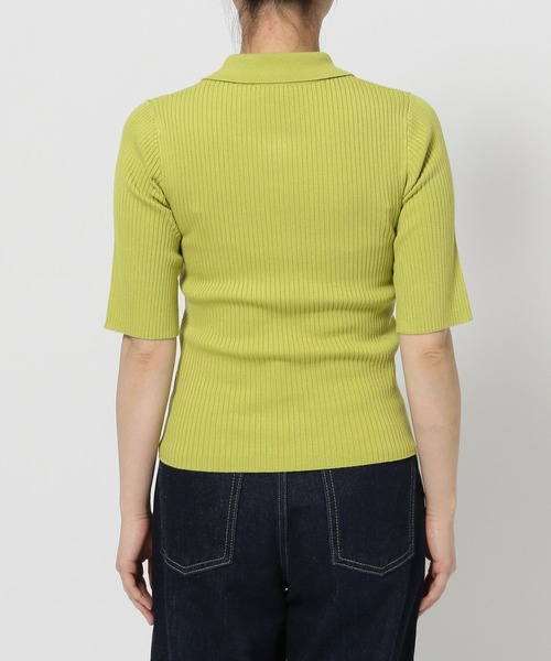 mysty woman（ミスティウーマン）の「サマーニットポロ  452410（ニット/セーター・レディース・ホワイト系その他/グリーン/ネイビー・FREE）」の10枚目の写真