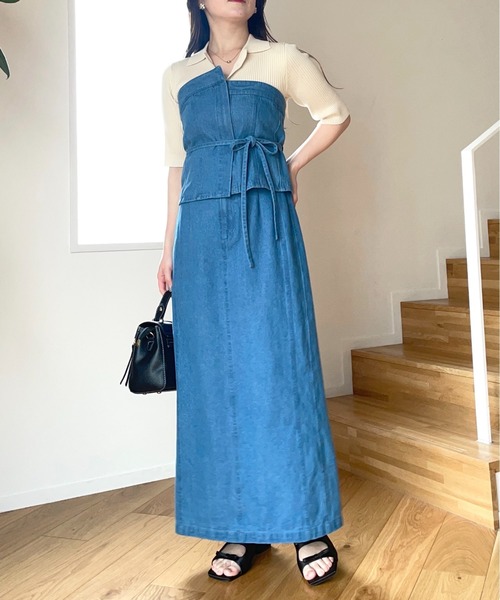 mysty woman（ミスティウーマン）の「サマーニットポロ  452410（ニット/セーター・レディース・ホワイト系その他/グリーン/ネイビー・FREE）」の19枚目の写真