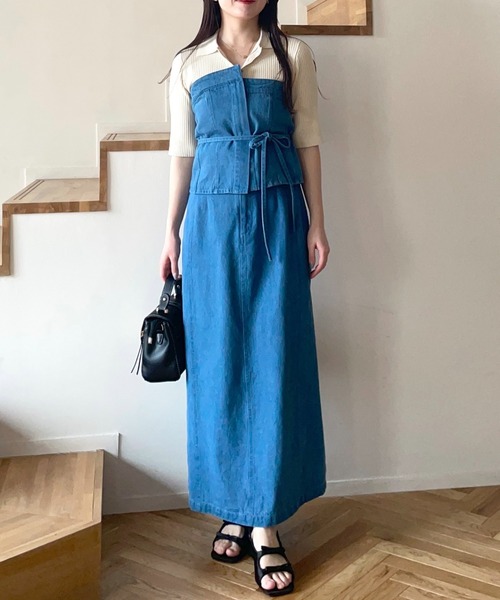 mysty woman（ミスティウーマン）の「サマーニットポロ  452410（ニット/セーター・レディース・ホワイト系その他/グリーン/ネイビー・FREE）」の22枚目の写真