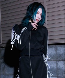axes femme POETIQUE | リボンライントラックジャケット(ジャージ)