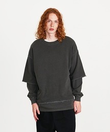 Revo. | Revo. オーバーサイズ ピグメント加工 フェイクレイヤード スウェット プルーバー(スウェット)