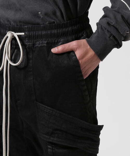 ROYAL FLASH（ロイヤルフラッシュ）の「A.F ARTEFACT/エーエフ・アーティファクト/Denim Coating Cargo Sarouel Pants（カーゴパンツ・メンズ・ブラック・1/2/3）」の6枚目の写真