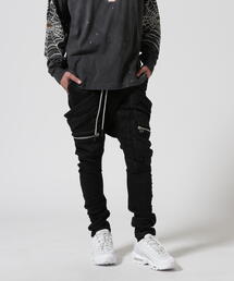 ROYAL FLASH | A.F ARTEFACT/エーエフ・アーティファクト/Denim Coating Cargo Sarouel Pants(カーゴパンツ)