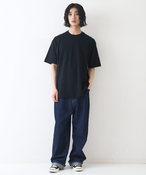 HANES(ヘインズ)の「【HANES/ヘインズ】【7.0oz 究極の先染め黒】KURO クルーネックT ビッグシルエット キングサイズ 丸胴・タグレス(Tシャツ/カットソー・メンズ・ブラック・XX-LARGE)」の15枚目の写真