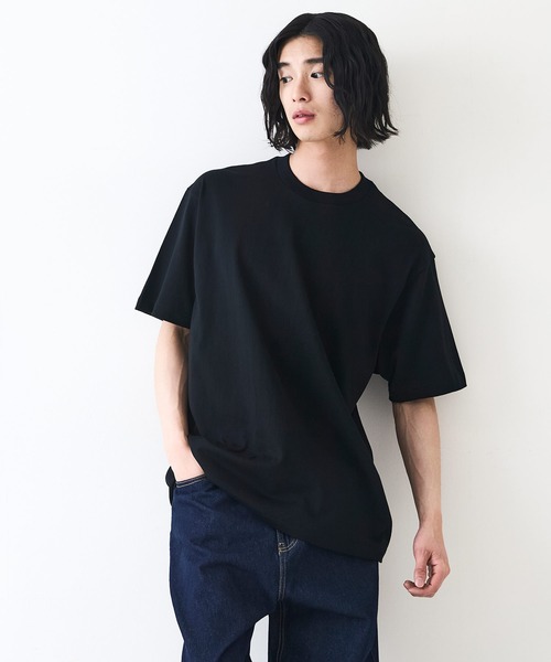 HANES(ヘインズ)の「【HANES/ヘインズ】【7.0oz 究極の先染め黒】KURO クルーネックT ビッグシルエット キングサイズ 丸胴・タグレス(Tシャツ/カットソー・メンズ・ブラック・XX-LARGE)」の12枚目の写真
