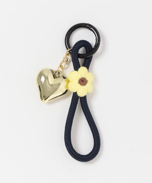 SMELLY（スメリー）の「ハートモチーフフラワーキーチェーン（キーホルダー・レディース・ミント/ブラック・-）」の8枚目の写真