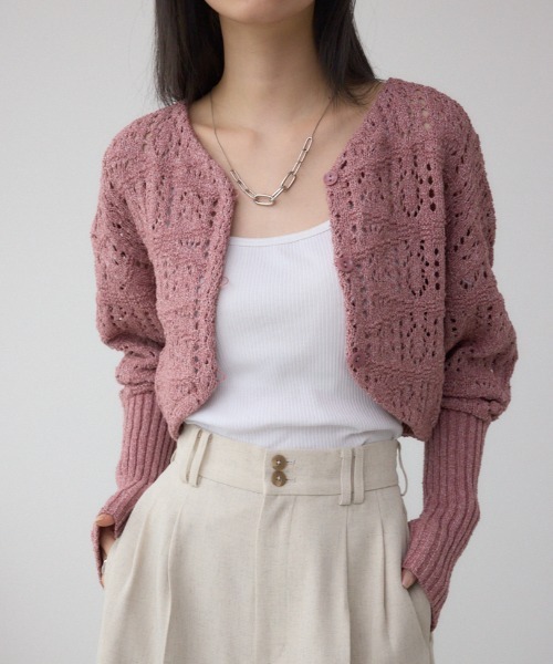AZUL by moussy（アズールバイマウジー）の「クロシェニットボレロ