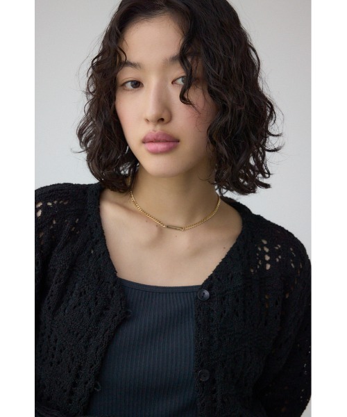 AZUL by moussy(アズールバイマウジー)の「クロシェニットボレロ(カーディガン/ボレロ・レディース・ブラック/ピンク系その他/アイボリー・FREE)」の21枚目の写真