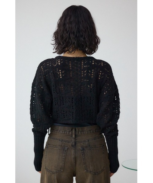 AZUL by moussy(アズールバイマウジー)の「クロシェニットボレロ(カーディガン/ボレロ・レディース・ブラック/ピンク系その他/アイボリー・FREE)」の16枚目の写真