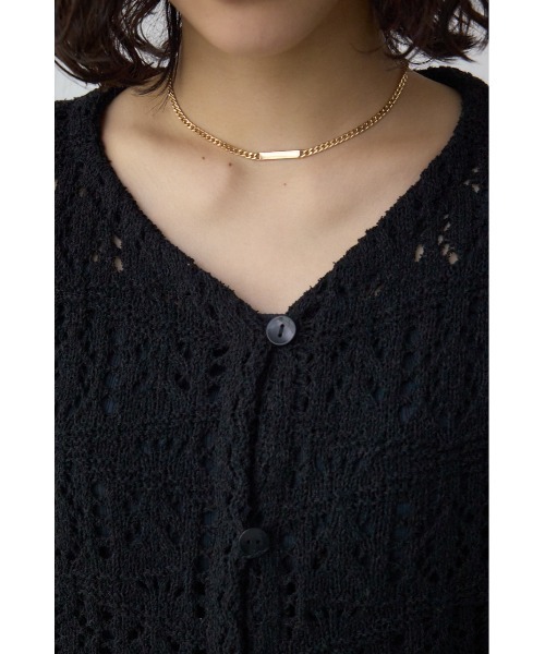 AZUL by moussy(アズールバイマウジー)の「クロシェニットボレロ(カーディガン/ボレロ・レディース・ブラック/ピンク系その他/アイボリー・FREE)」の15枚目の写真