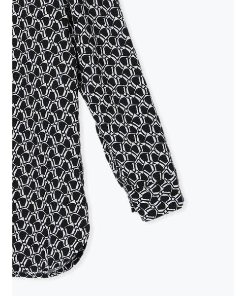 Te chichi TERRASSE（テチチテラス）の「無地/幾何柄7分袖ボウタイブラウス（シャツ/ブラウス・レディース・ブラック/オフホワイト/モカ・F）」の15枚目の写真