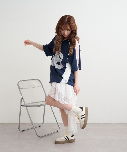 RAY CASSIN(レイカズン)の「厚底ラインスニーカー(スニーカー・レディース・ブラック/ホワイト・L/M/S)」の21枚目の写真