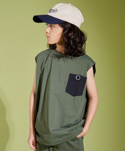 PAIRMANON STREET（ペアマノンストリート）の「【PAIRMANON STREET】マルチファンクション 吸水速乾 タンクトップ ノースリーブ（タンクトップ・キッズ・ブラック/カーキ/ホワイト系その他/ベージュ・130/140/160/110/120/100/150）」の4枚目の写真