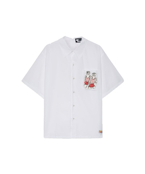 MSGM(エムエスジーエム)の「MSGM×LUKE EDWARD HALL コラボレーションコットンポプリンシャツ(シャツ/ブラウス・メンズ・ホワイト・38)」の1枚目の写真