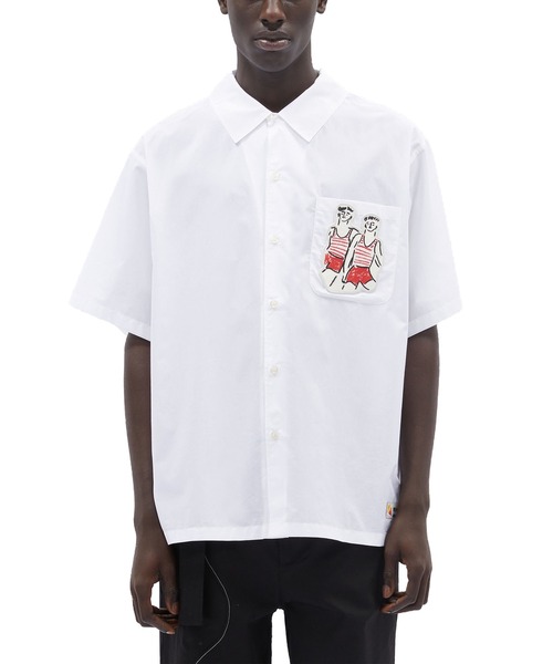 MSGM(エムエスジーエム)の「MSGM×LUKE EDWARD HALL コラボレーションコットンポプリンシャツ(シャツ/ブラウス・メンズ・ホワイト・38)」の2枚目の写真