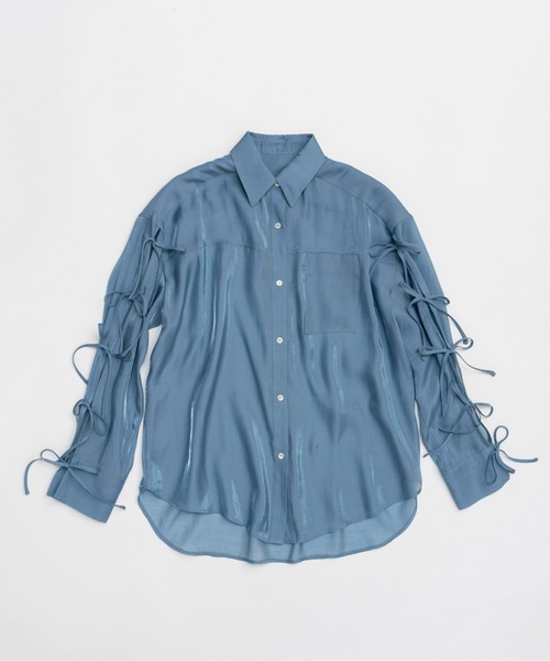 最終値下げ！メゾンスペシャル　 オーバーシアーリボンシャツ Oversize Shear Ribbon Shirt/オーバーシアーリボンシャツ