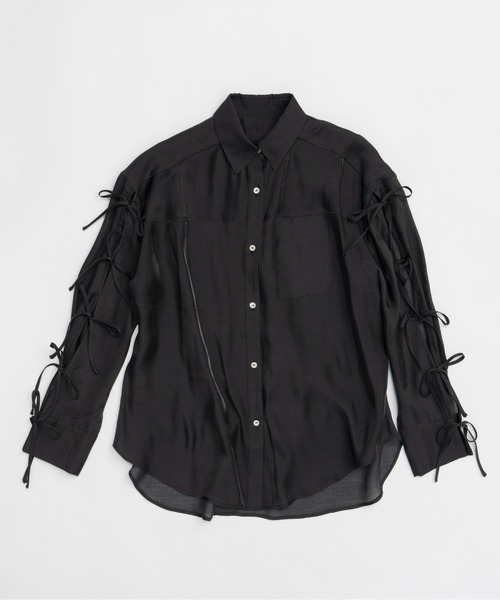 Oversize Shear Ribbon Shirt/オーバーシアーリボンシャツ