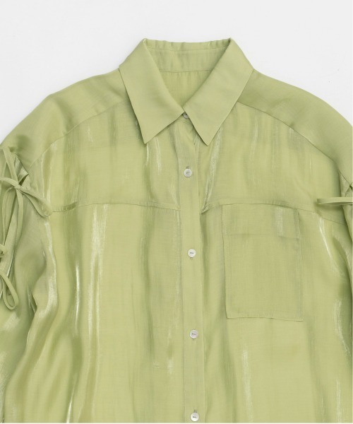 最終値下げ！メゾンスペシャル　 オーバーシアーリボンシャツ Oversize Shear Ribbon Shirt/オーバーシアーリボンシャツ