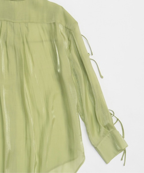 Oversize Shear Ribbon Shirt/オーバーシアーリボンシャツ