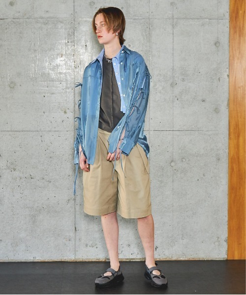 最終値下げ！メゾンスペシャル　 オーバーシアーリボンシャツ Oversize Shear Ribbon Shirt/オーバーシアーリボンシャツ